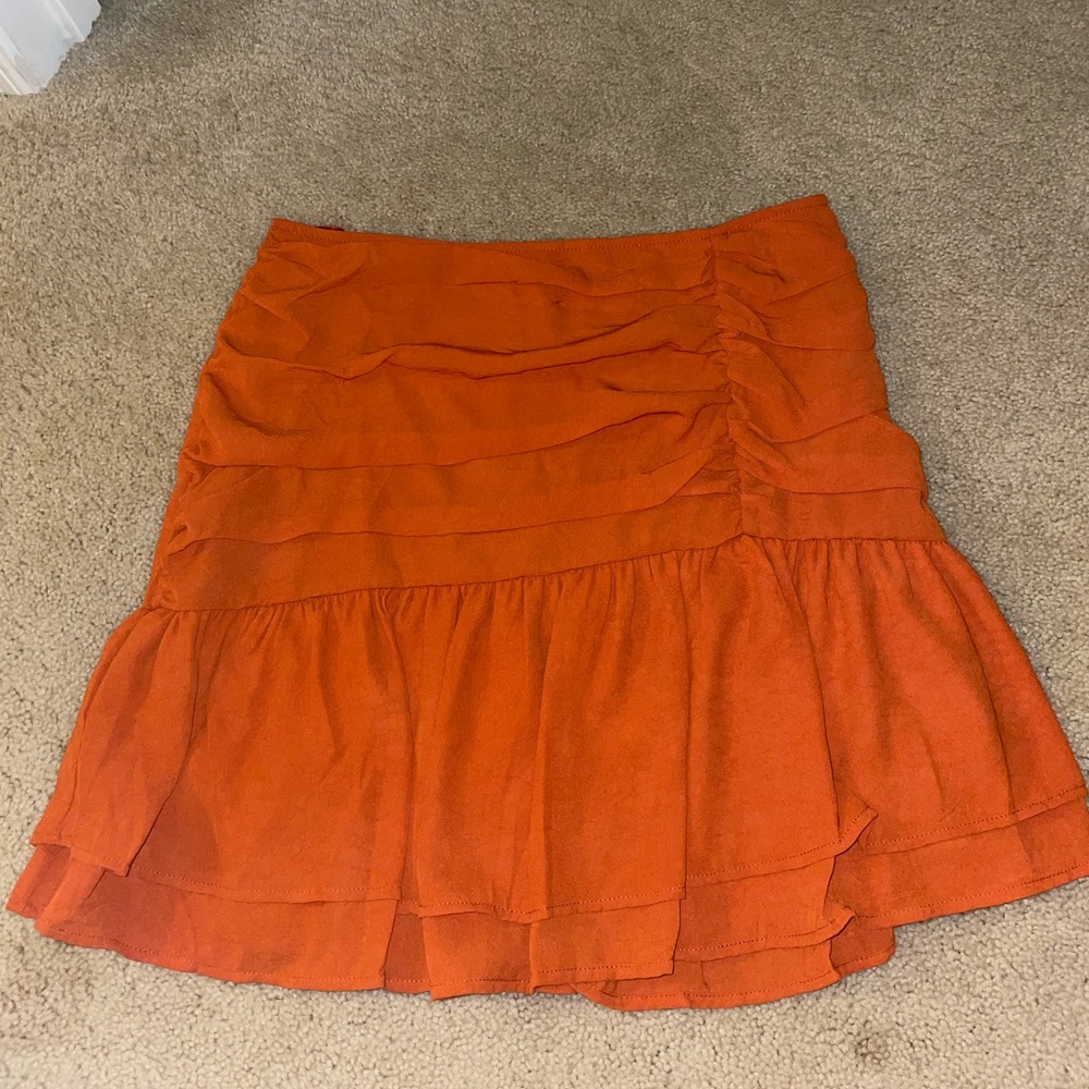 she+sky orange mini skirt NWT
